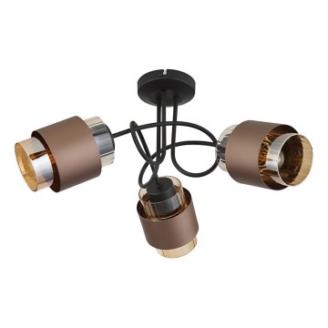 Globo - Aufgesetzte Deckenleuchte 3xE27/40W/230V schwarz/bronze