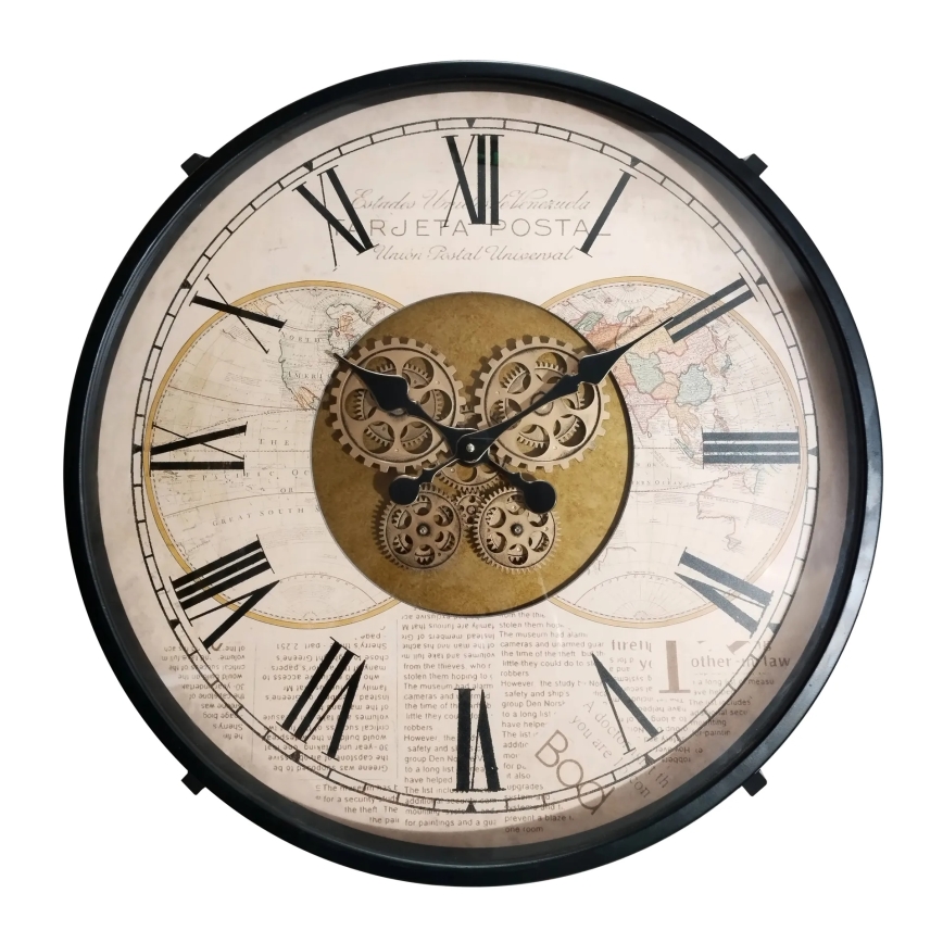 Globo - Couchtisch mit integrierter Uhr Ø 71,5 cm, schwarz