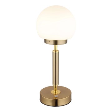 Globo - Dimm- und aufladbare LED-Tischleuchte mit Touch-Funktion LED/2,5W/5V 1800mAh 2700/4000/6500K Messing