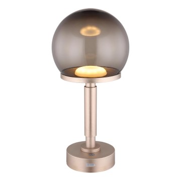 Globo - Dimm- und aufladbare LED-Tischleuchte mit Touch-Funktion LED/2,5W/5V 1800mAh 2700/4000/6500K Roségold