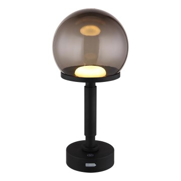 Globo - Dimm- und aufladbare LED-Tischleuchte mit Touch-Funktion LED/2,5W/5V 1800mAh 2700/4000/6500K schwarz