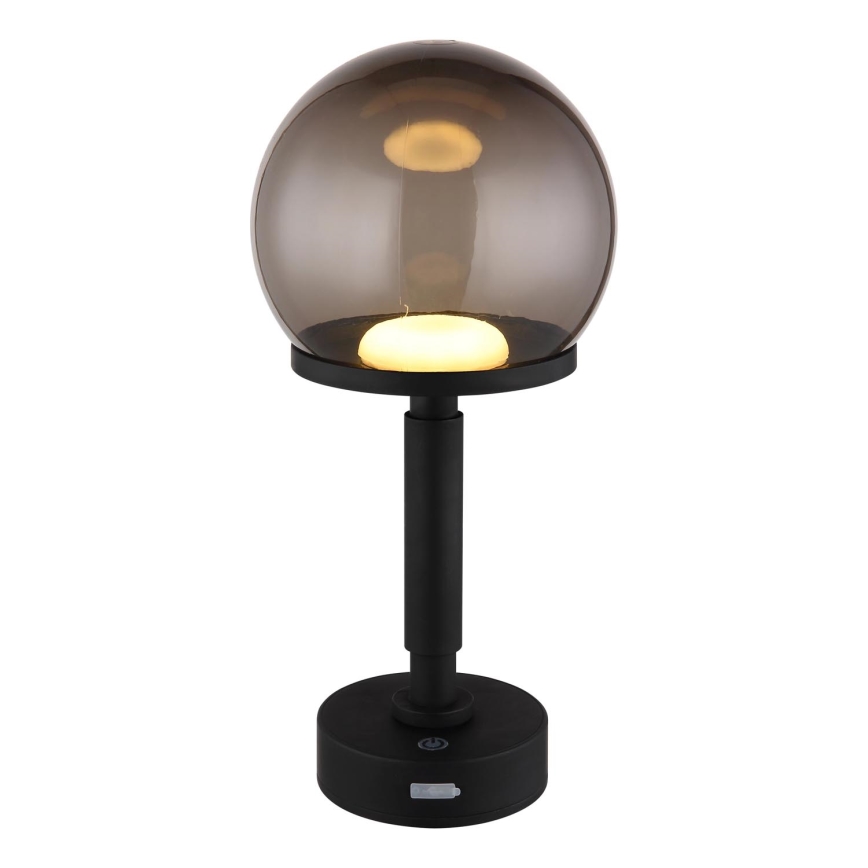 Globo - Dimm- und aufladbare LED-Tischleuchte mit Touch-Funktion LED/2,5W/5V 1800mAh 2700/4000/6500K schwarz