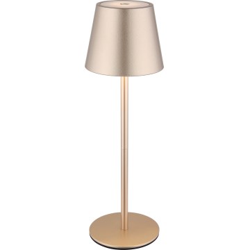 Globo - Dimmbare, berührungsgesteuerte, wiederaufladbare Outdoor-Tischleuchte 3-in-1 LED/3W/5V 3000/4000/5000K IP54 1800 mAh Messing