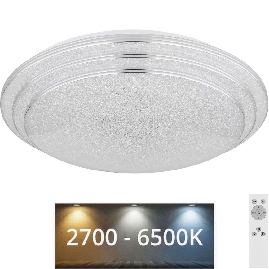 Globo - Dimmbare LED-Deckenleuchte LED/18W/230V d 40 cm 2700-6500K + Fernbedienung