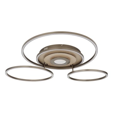 Globo - Dimmbare LED-Deckenleuchte LED/60W/230V 2700-6500K 80,8x99,2 cm braun + Fernbedienung