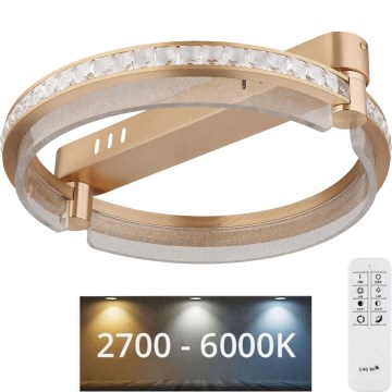Globo - Dimmbare LED-Kristall-Deckenleuchte LED/36W/230V 2700K-6000K + Fernbedienung
