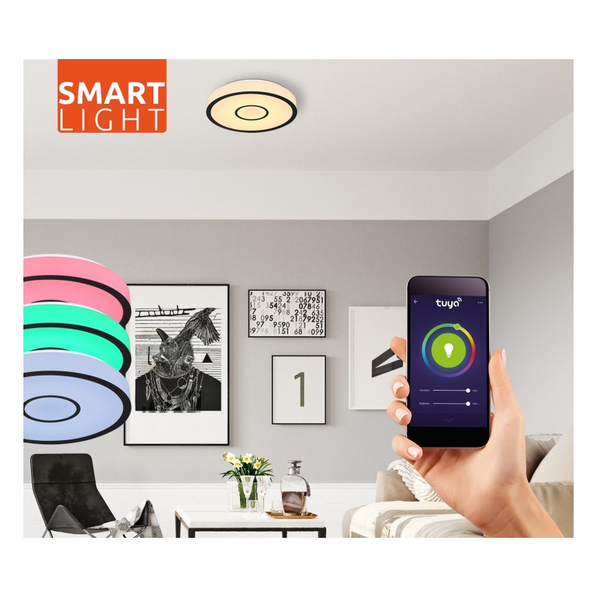 Globo - Dimmbare LED-RGB-Badezimmerleuchte LED/30W/230V IP44 Wi-Fi Tuya + Fernbedienung