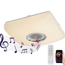 Globo - Dimmbare LED-RGBW-Leuchte mit Lautsprecher LED/18W/230V + FB