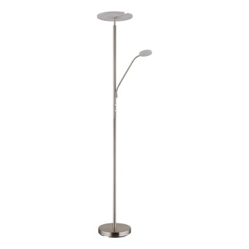 Globo - Dimmbare LED Stehleuchte LED/28W/230V + LED/5W 3000K mattchrom
