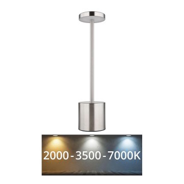 Globo - Dimmbare LED-Tischleuchte mit Touch-Funktion LED/1,2W/3,7V 2000K/3500K/7000K 1200 mAh USB matt Chrom