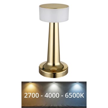 Globo - Dimmbare LED-Tischleuchte mit Touch-Funktion LED/1W/3,7V 2700K/4000K/6500K 800 mAh USB golden