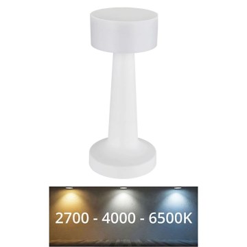 Globo - Dimmbare LED-Tischleuchte mit Touch-Funktion LED/1W/3,7V 2700K/4000K/6500K 800 mAh USB weiß