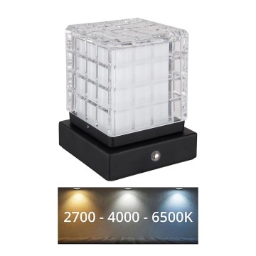 Globo - Dimmbare LED-Tischleuchte mit Touch-Funktion LED/2,5W/3,7V 2700K/4000K/6500K 1800 mAh USB schwarz