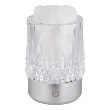 Globo - Dimmbare Touch-LED-Tischlampe, 1W/5V, 3000K, 1200 mAh, silber