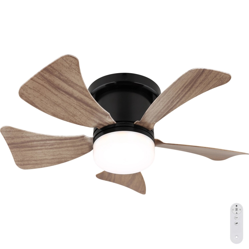 Globo - Dimmbarer LED-Deckenventilator LED/10W/230V 3000-6500K braun + Fernbedienung