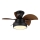 Globo - dimmbarer LED-Deckenventilator LED/22W/230V 3000/4500/6000K braun + Fernbedienung