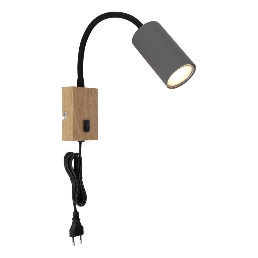 Globo - Flexible Wandleuchte 1xGU10/25W/230V grau/braun