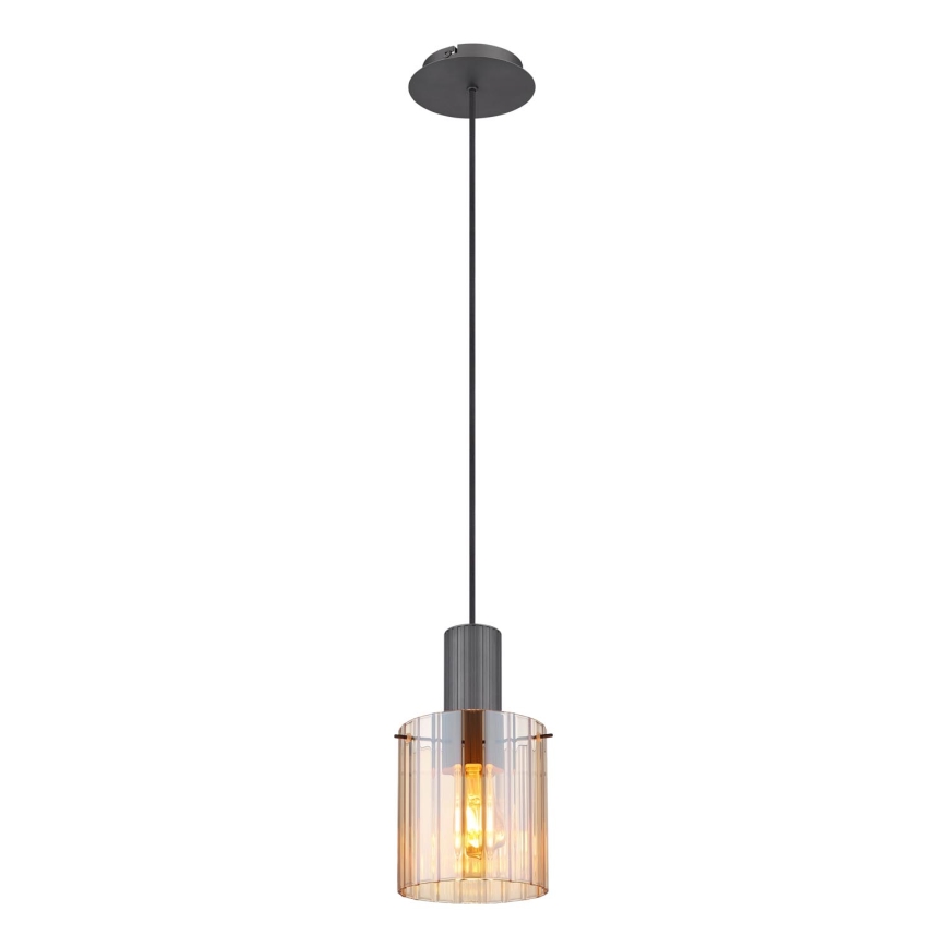 Globo - Hängeleuchte 1xE27/40W/230V d 18 cm braun