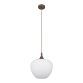 Globo - Hängeleuchte 1xE27/60W/230V d 29 cm weiß/braun