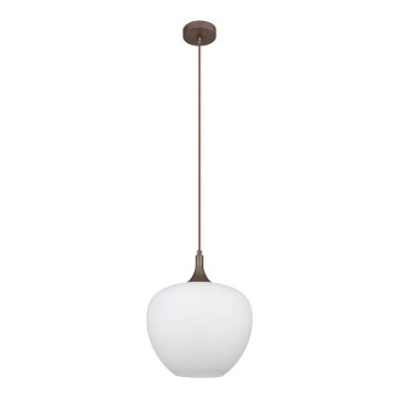 Globo - Hängeleuchte 1xE27/60W/230V d 29 cm weiß/braun