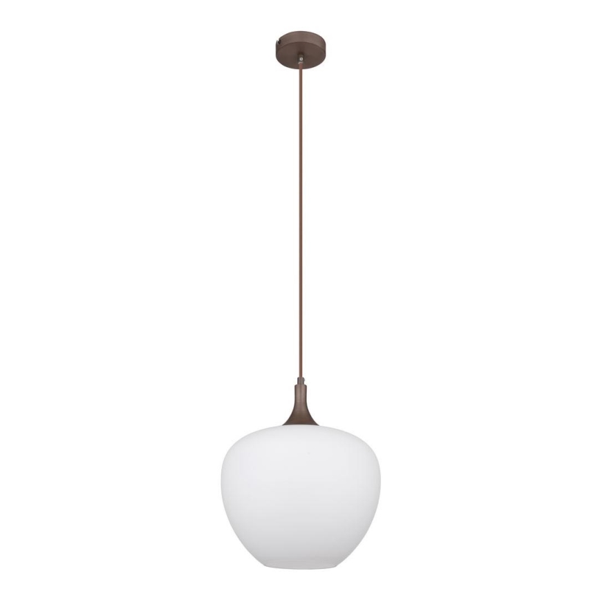 Globo - Hängeleuchte 1xE27/60W/230V d 29 cm weiß/braun