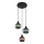 Globo - Hängeleuchte 3xE27/25W/230V d 36 cm kupfern/grün/blau