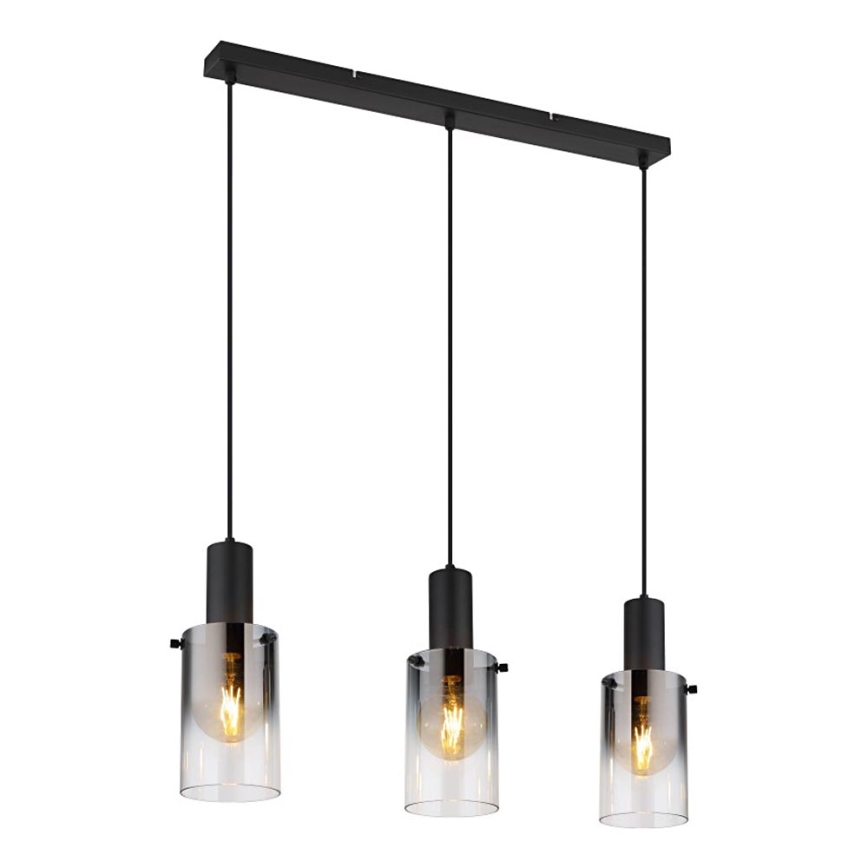 Globo - Hängeleuchte 3xE27/40W/230V schwarz