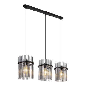 Globo - Hängeleuchte 3xE27/60W/230V schwarz