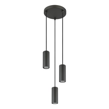 Globo - Hängeleuchte 3xGU10/25W/230V schwarz