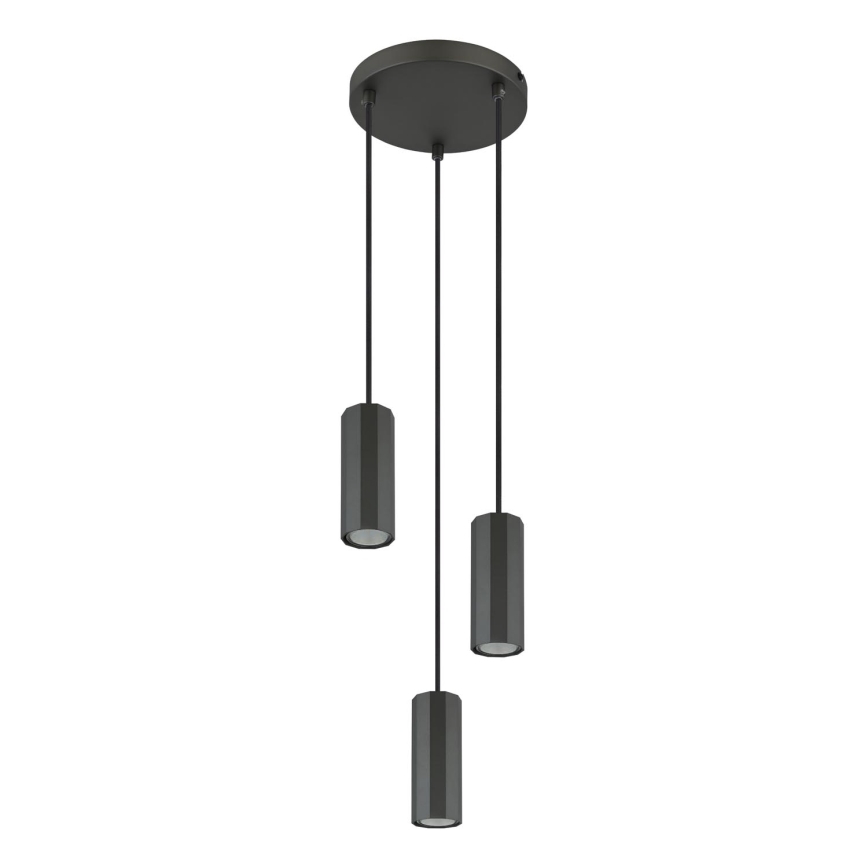 Globo - Hängeleuchte 3xGU10/25W/230V schwarz