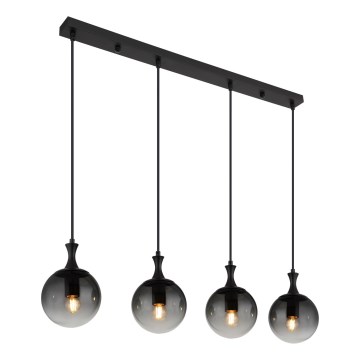 Globo - Hängeleuchte 4xE27/10W/230V schwarz