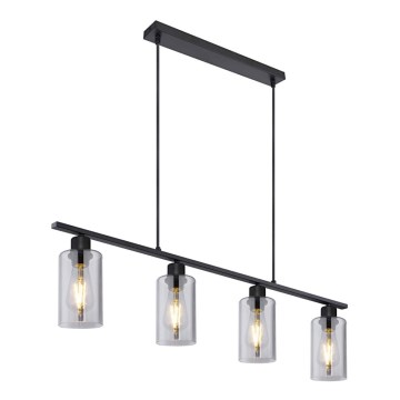 Globo - Hängeleuchte 4xE27/60W/230V schwarz