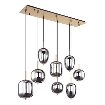 Globo - Hängeleuchte 8xE14/40W/230V rauchig