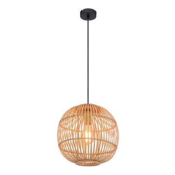 Globo - Hängeleuchte an Kabel 1xE27/60W/230V Bambus
