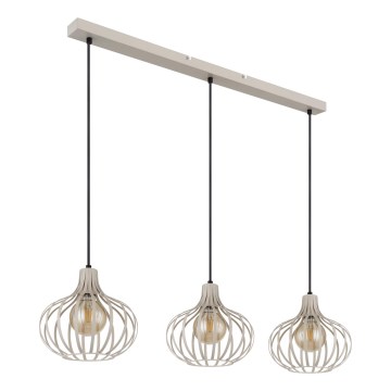 Globo - Hängeleuchte an Kabel 3xE27/40W/230V beige