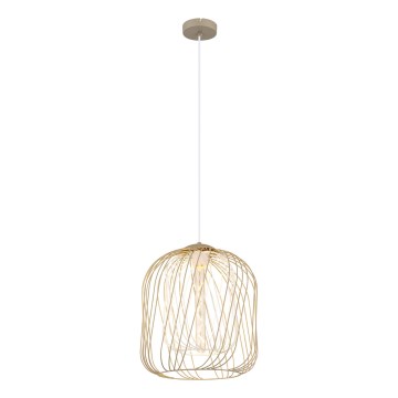 Globo - Hängeleuchte mit Kabel 1xE27/40W/230V Ø 35 cm beige/weiß