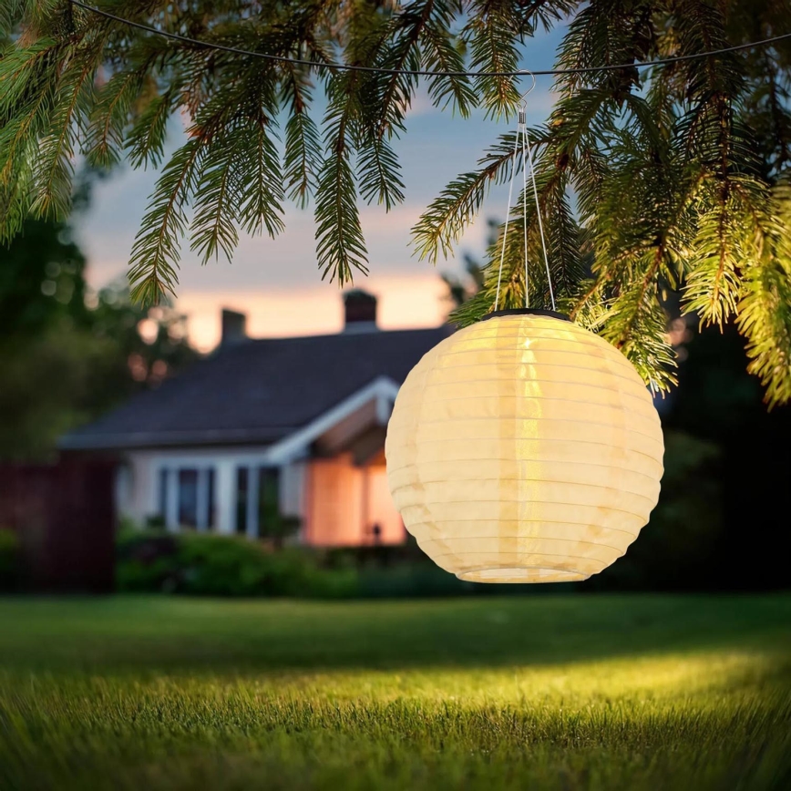 Globo - Höhenverstellbare LED-Solar-Pendelleuchte LED/0,5W/3V IP44 beige