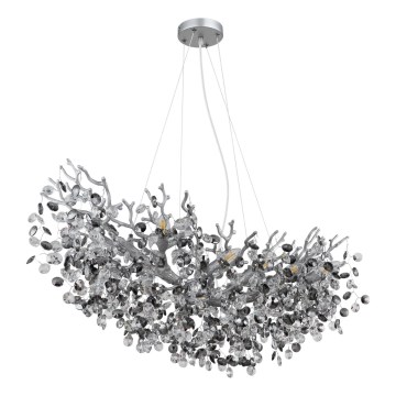 Globo - Kronleuchter an Kabel, 10xE14/40W/230V, silber