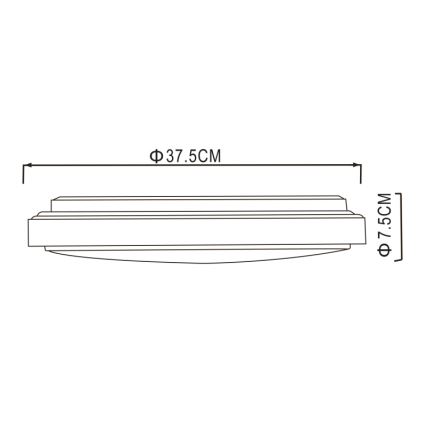 Globo - LED-Deckenleuchte LED/24W/230V 3000/4000/6000K d 37,5 cm