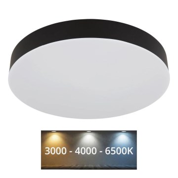 Globo - LED-Deckenleuchte LED/24W/230V 3000K/4000K/6500K d 30 cm schwarz