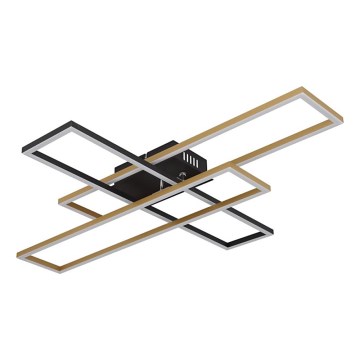 Globo - LED-Deckenleuchte LED/40W/230V 3000K 60x80 cm schwarz/golden