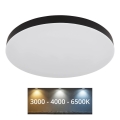 Globo - LED-Deckenleuchte LED/50W/230V 3000K/4000K/6500K d 50 cm schwarz
