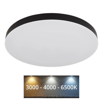 Globo - LED-Deckenleuchte LED/50W/230V 3000K/4000K/6500K d 50 cm schwarz