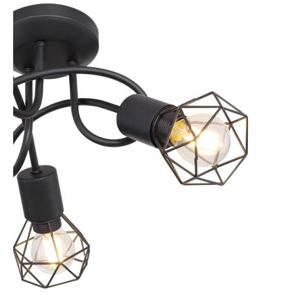 Globo - LED Deckenleuchte 3xE14/6W/230V Schwarz