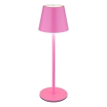 Globo - LED-dimmbar, mit Touch-Steuerung, wiederaufladbare Outdoor-Tischlampe 3in1 LED/3W/5V 3000/4000/5000K IP54 1800 mAh rosa