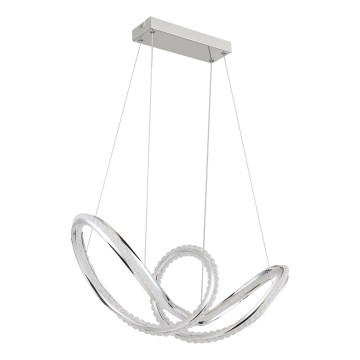Globo - LED-dimmbare Pendelleuchte an Kabel LED/45W/230V 2700-6000K glänzender Chrom + Fernbedienung