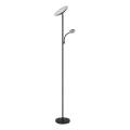 Globo - LED dimmbare Stehleuchte LED/20W/230V+ LED/5W 3000/4000/6500K schwarz