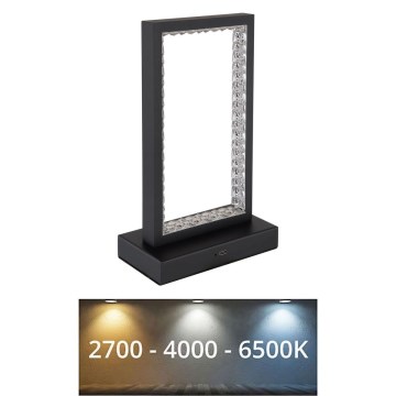 Globo - LED dimmbare Touch-Tischlampe LED/3W/3,7V 2700K/4000K/6500K 1800 mAh USB schwarz