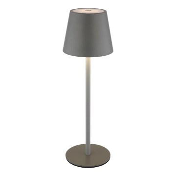 Globo - LED dimmbare, wiederaufladbare Touch-Tischlampe für den Außenbereich 3-in-1 LED/3W/5V 3000/4000/5000K IP54 1800 mAh grau