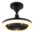 Globo - LED-dimmbarer Deckenventilator LED/20W/230V 3000-6500K schwarz + Fernbedienung